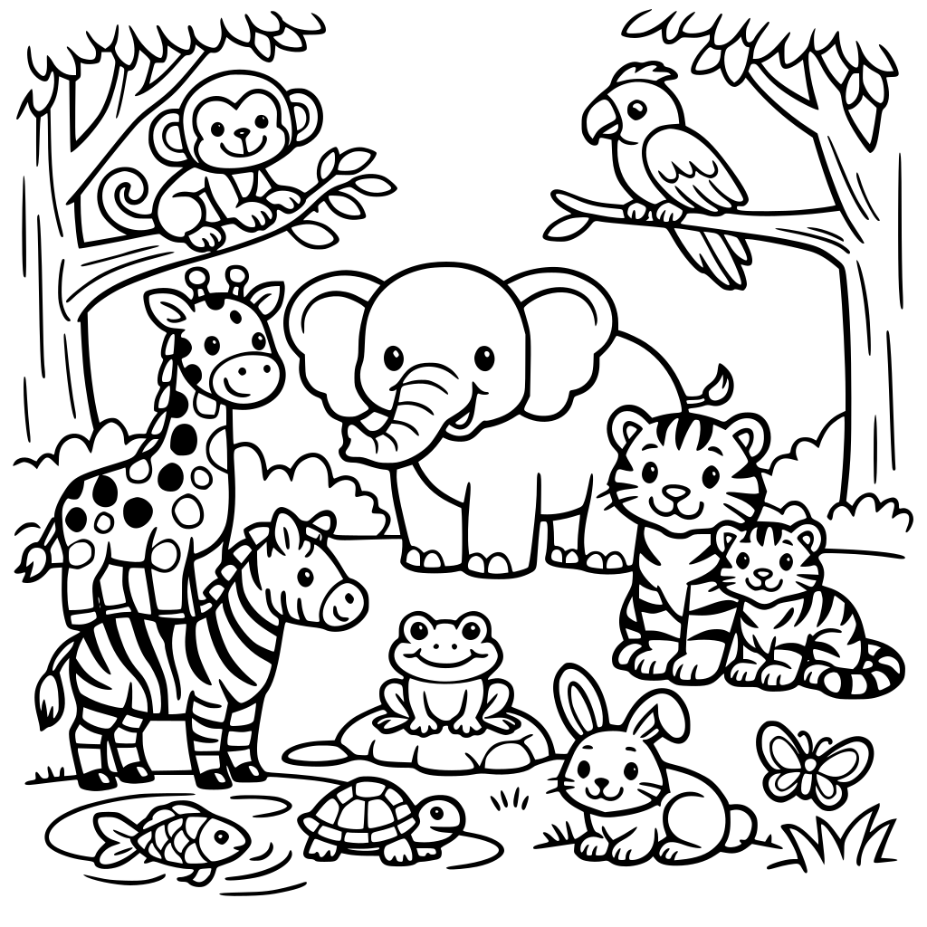 Imagem do reino animal, com arvores