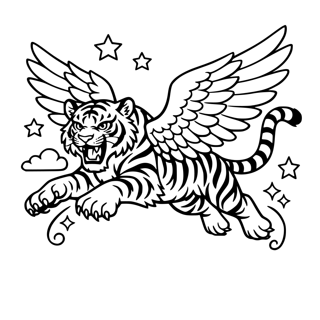a winged tiger