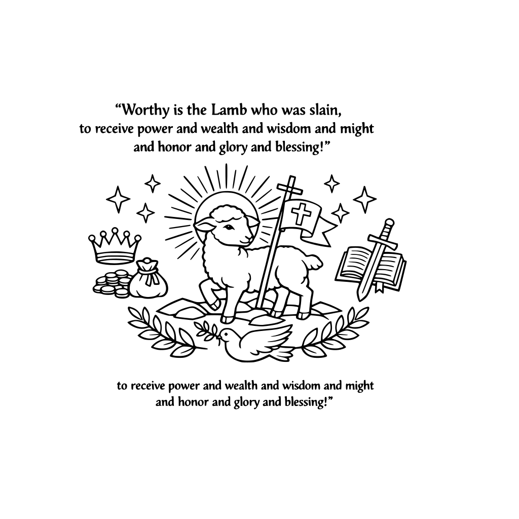 “Worthy is the Lamb who was slain, to receive power and wealth and wisdom and might and honor and glory and blessing!”