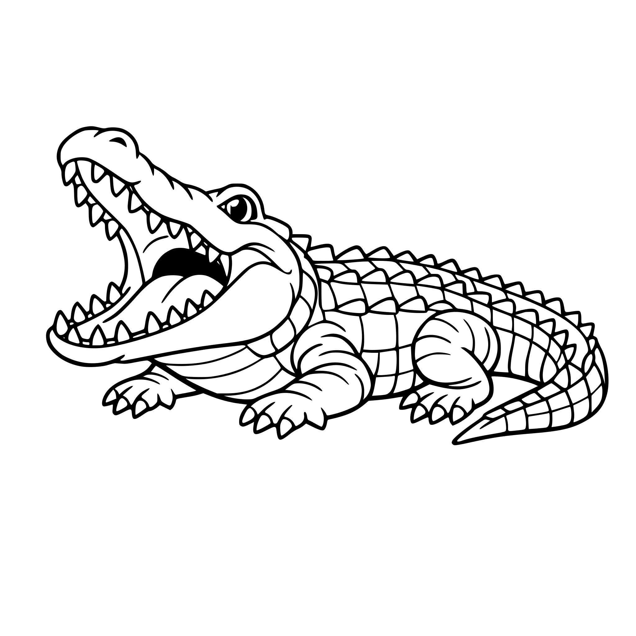 crocodile with its mouth open