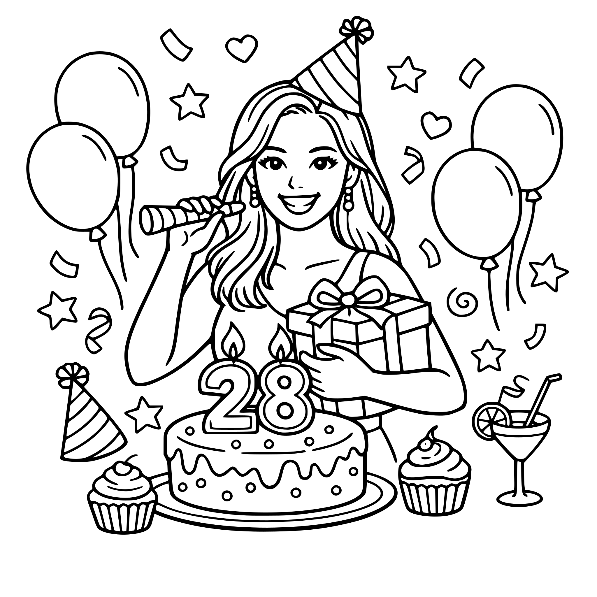 aniversariante feminina de 28 anos