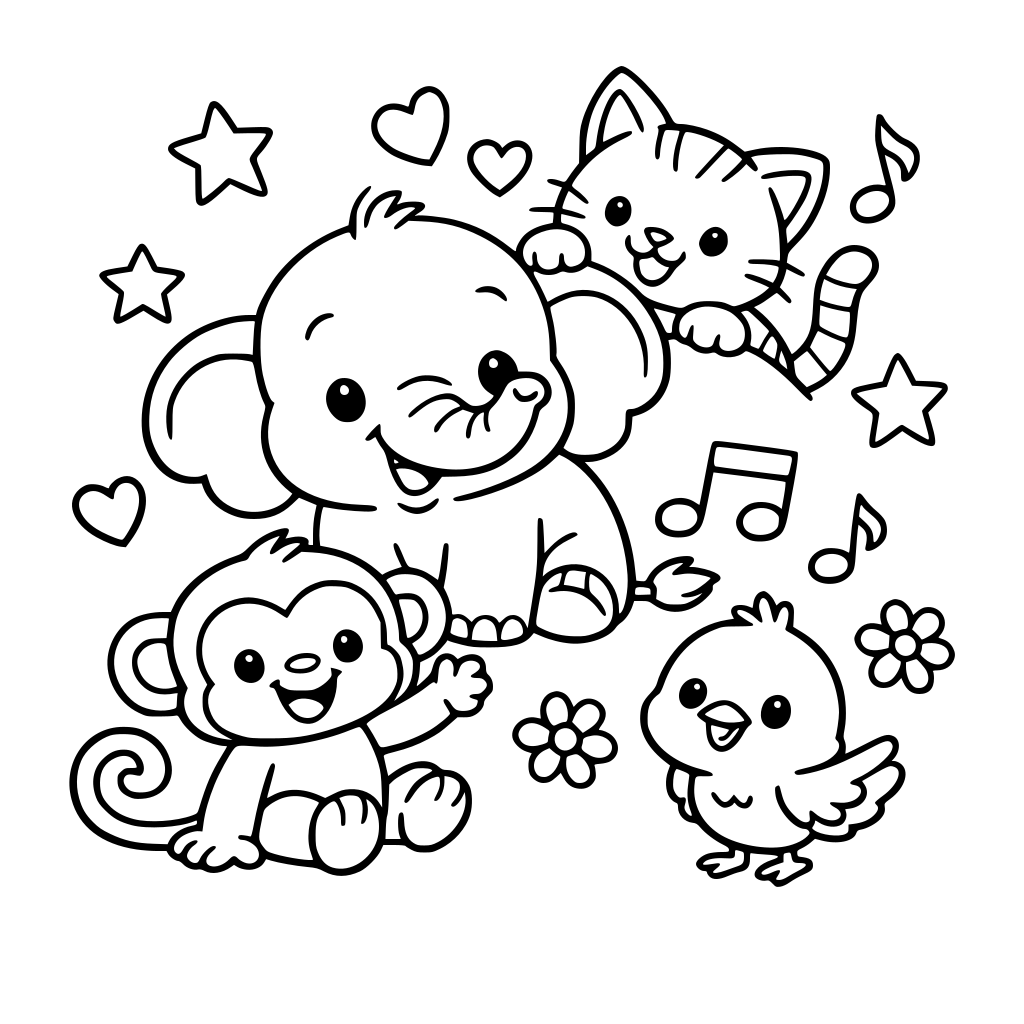 animals, happy, for 4 year girl