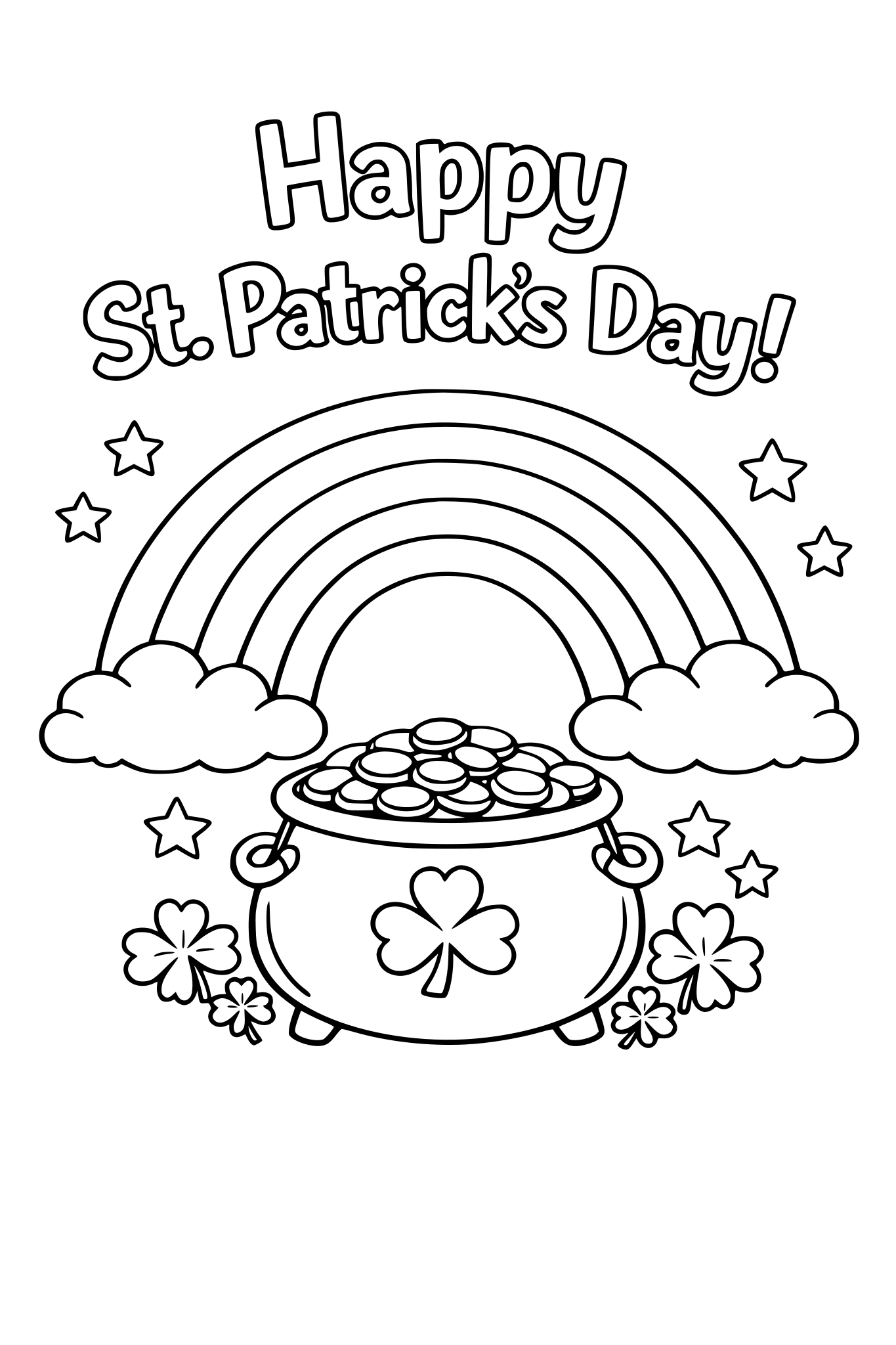St Patrick’s day no beer, do rainbow with pot of gold and write happy st Patrick’s day