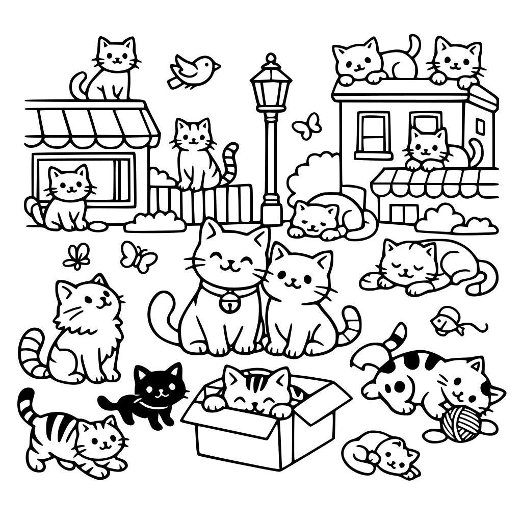 a street go many cat