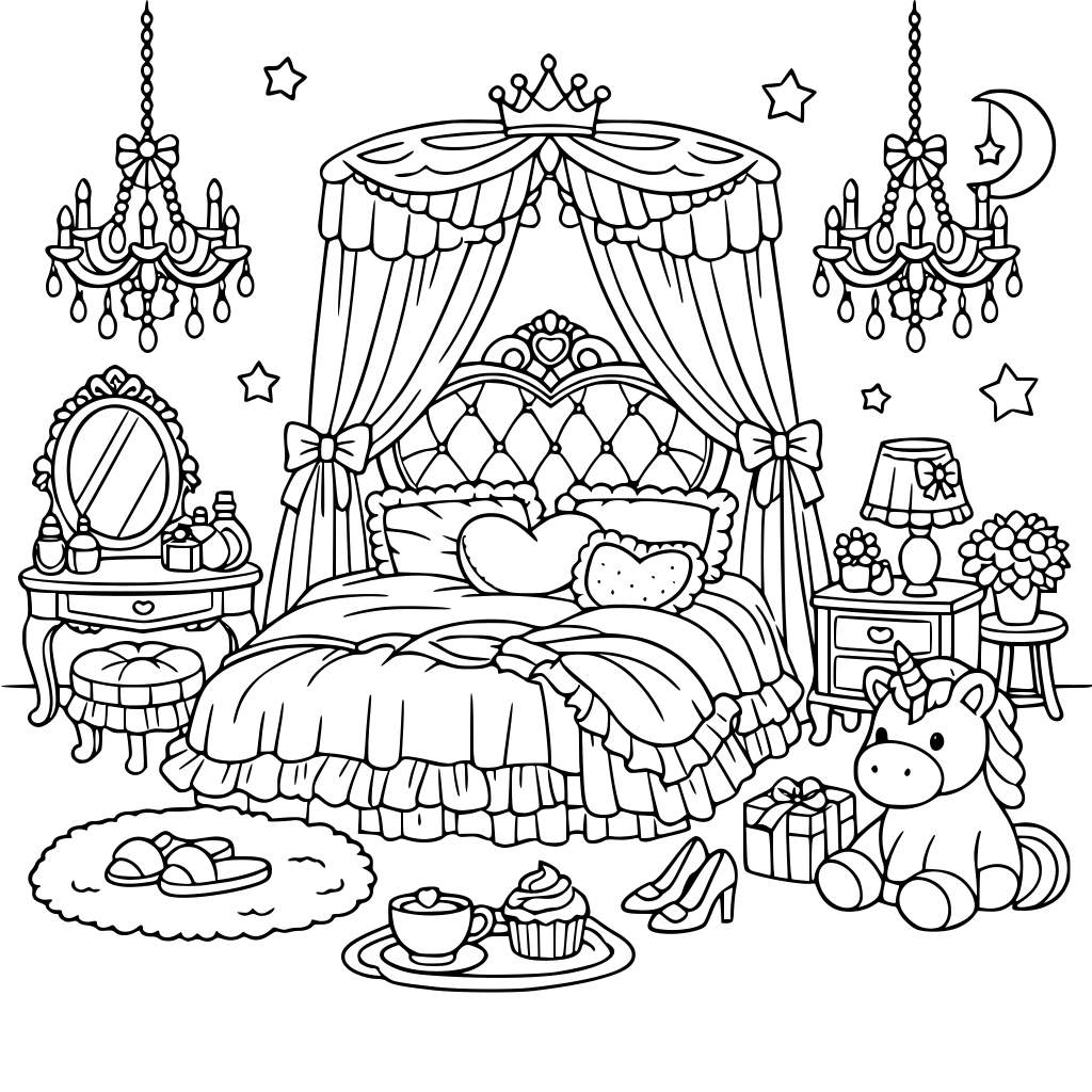 A pink themed aesthetic fantasy master bedroom for girls & women