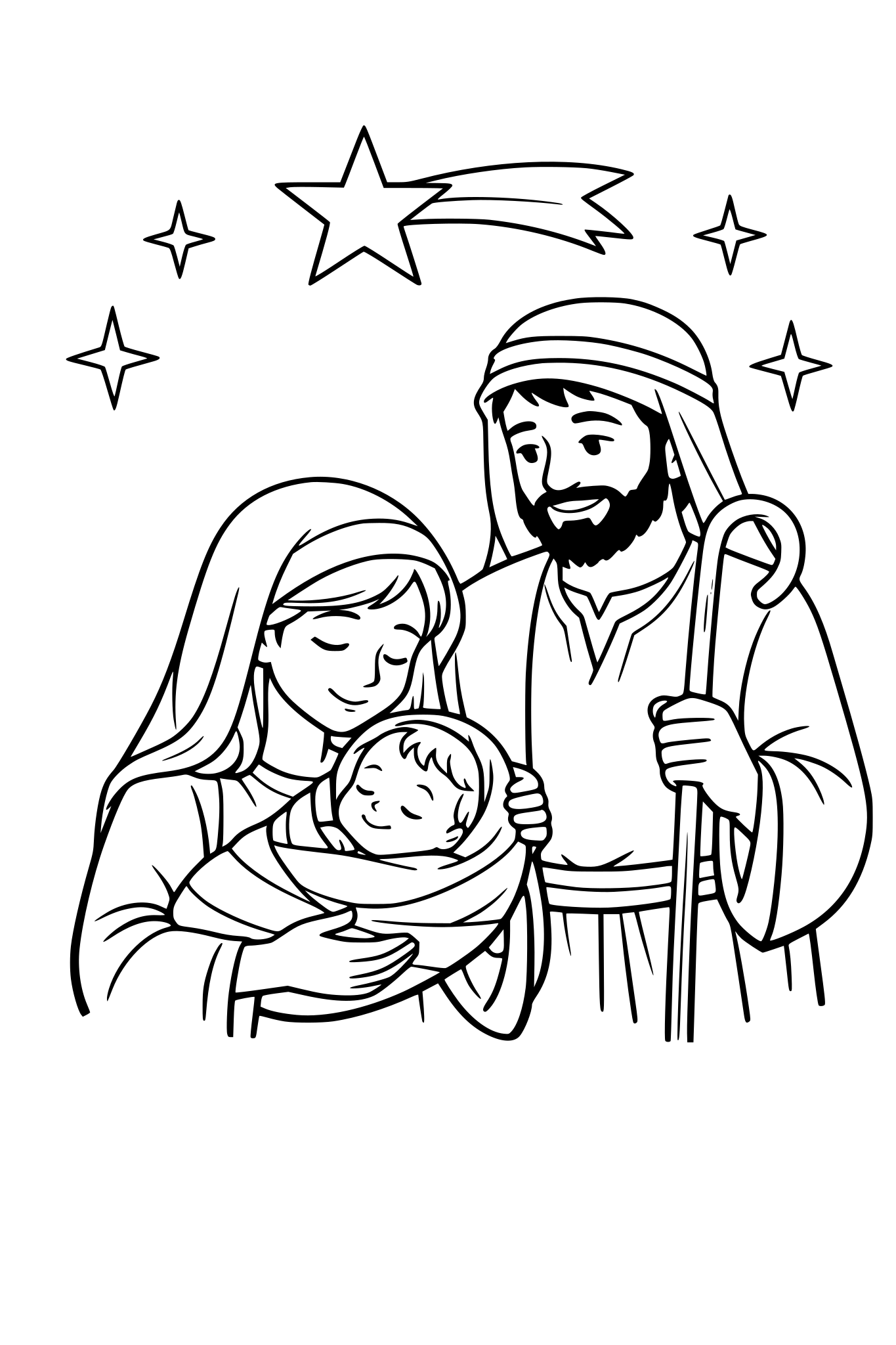 Mary, Joseph, and Baby Jesus