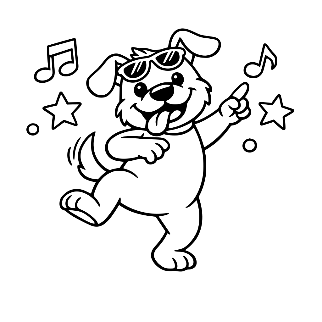 A funny dancing dog