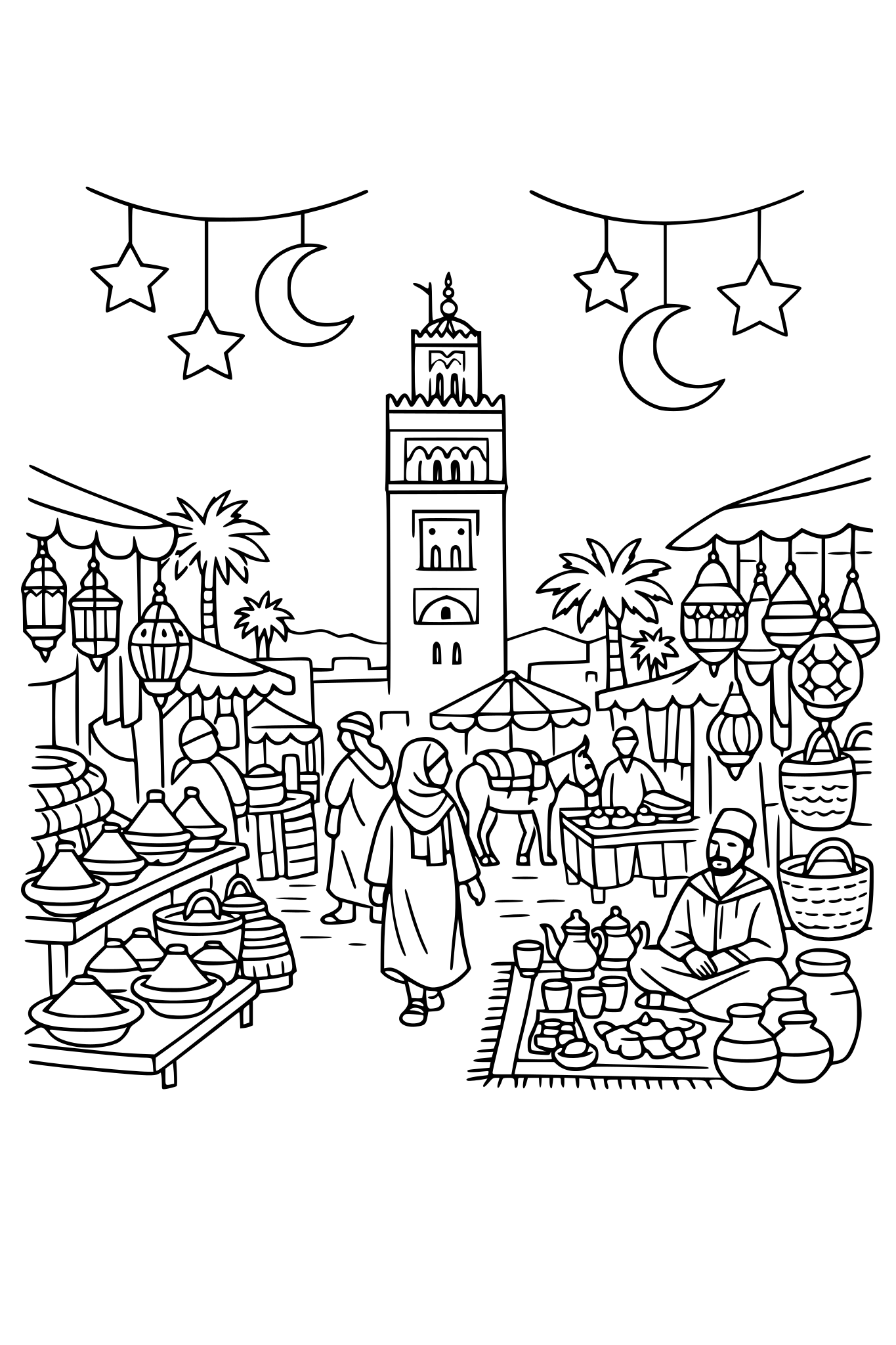 Marrakesh market scene