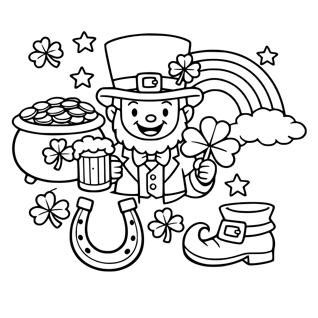 st patricks day colouring