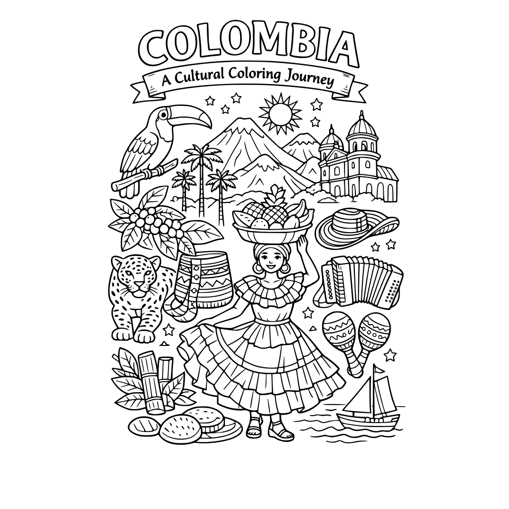 COLOMBIA A Cultural Coloring Journey
