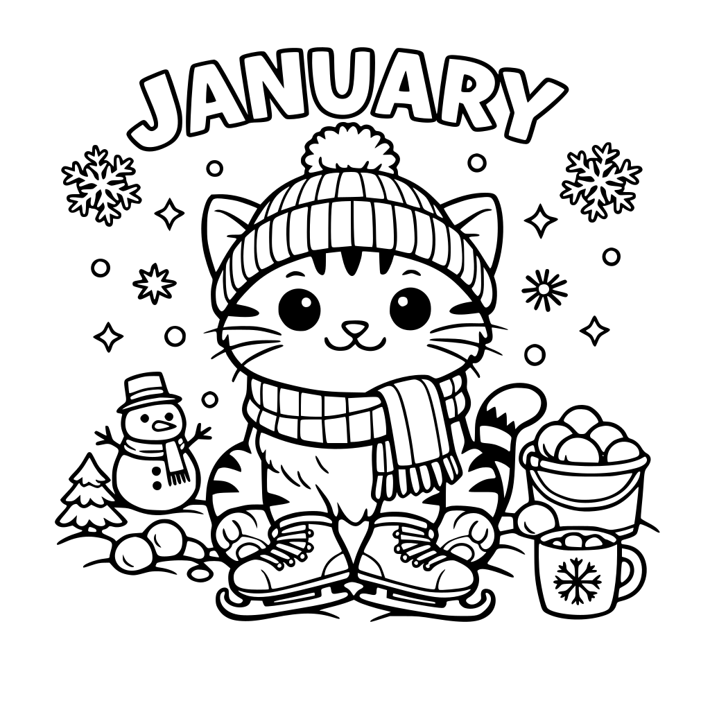 January themed cat