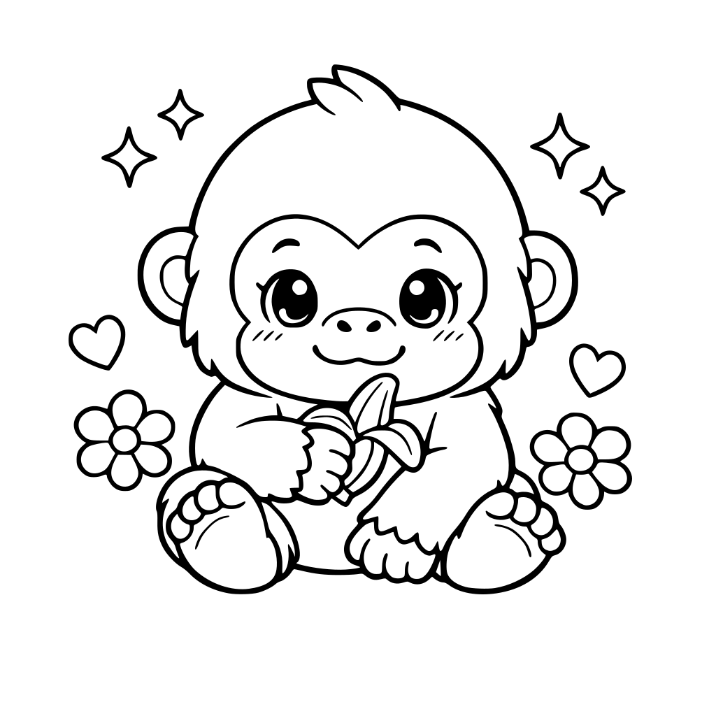 ゴリラ かわいらしく