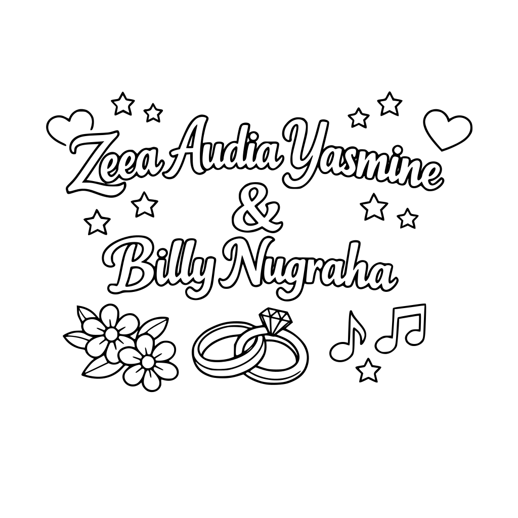 buatkan saya kata outline "Zeea Audia Yasmine & Billy Nugraha"