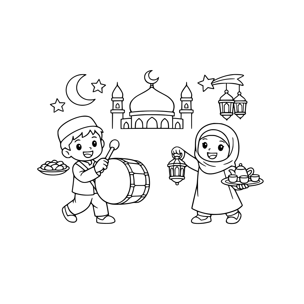 ramazan temalı çocuklar