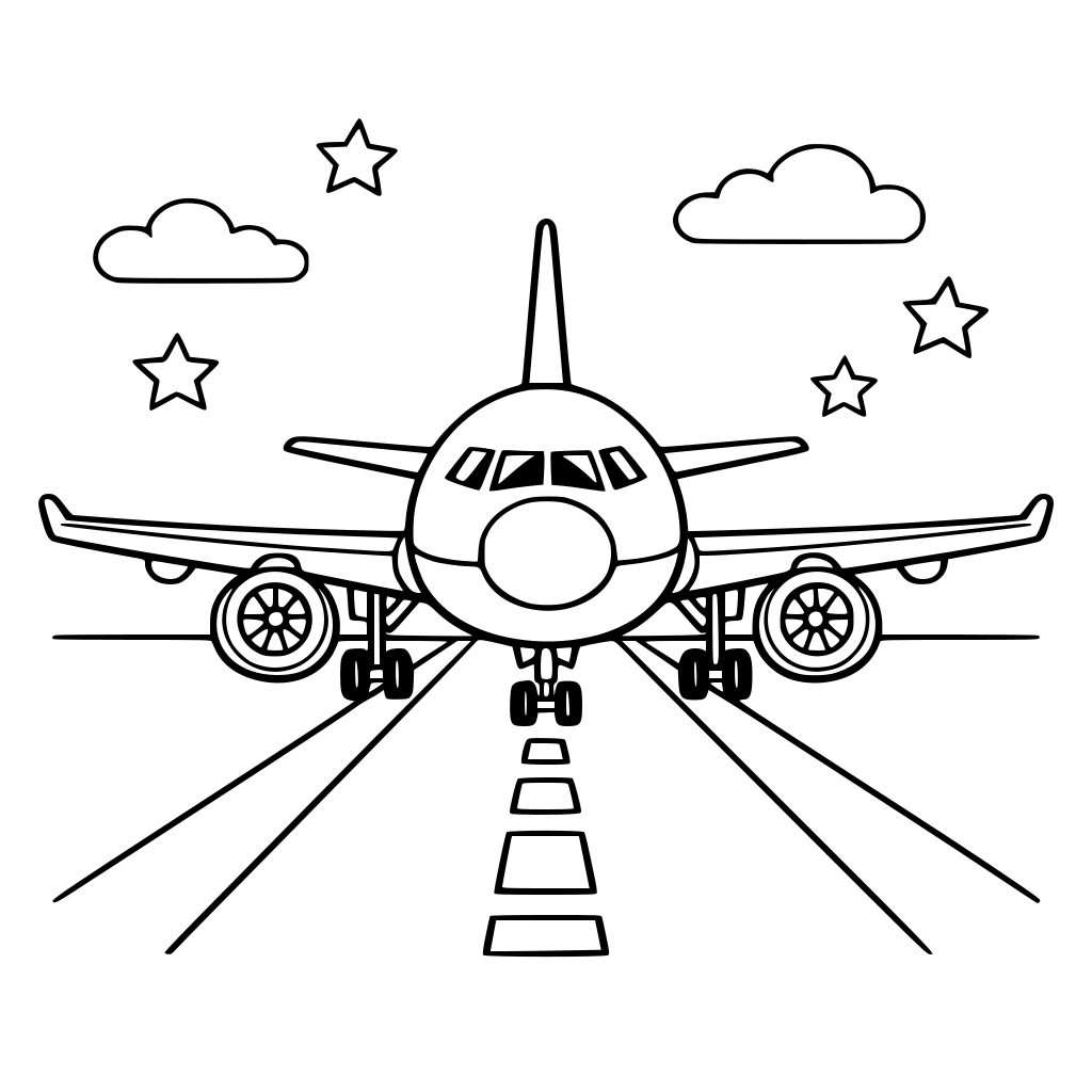 An aeroplane on the runway