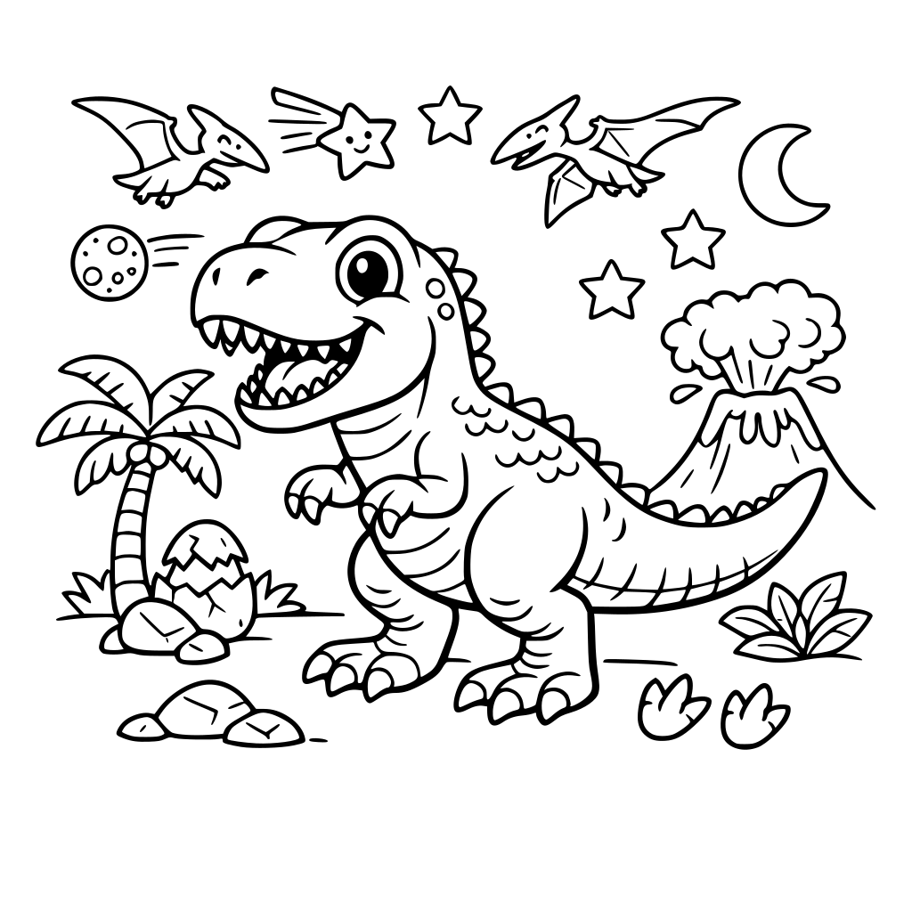 Dinosaur coloring book