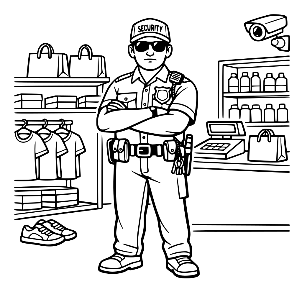 UN LOCAL COMERCIAL CON UN VIGILANTE