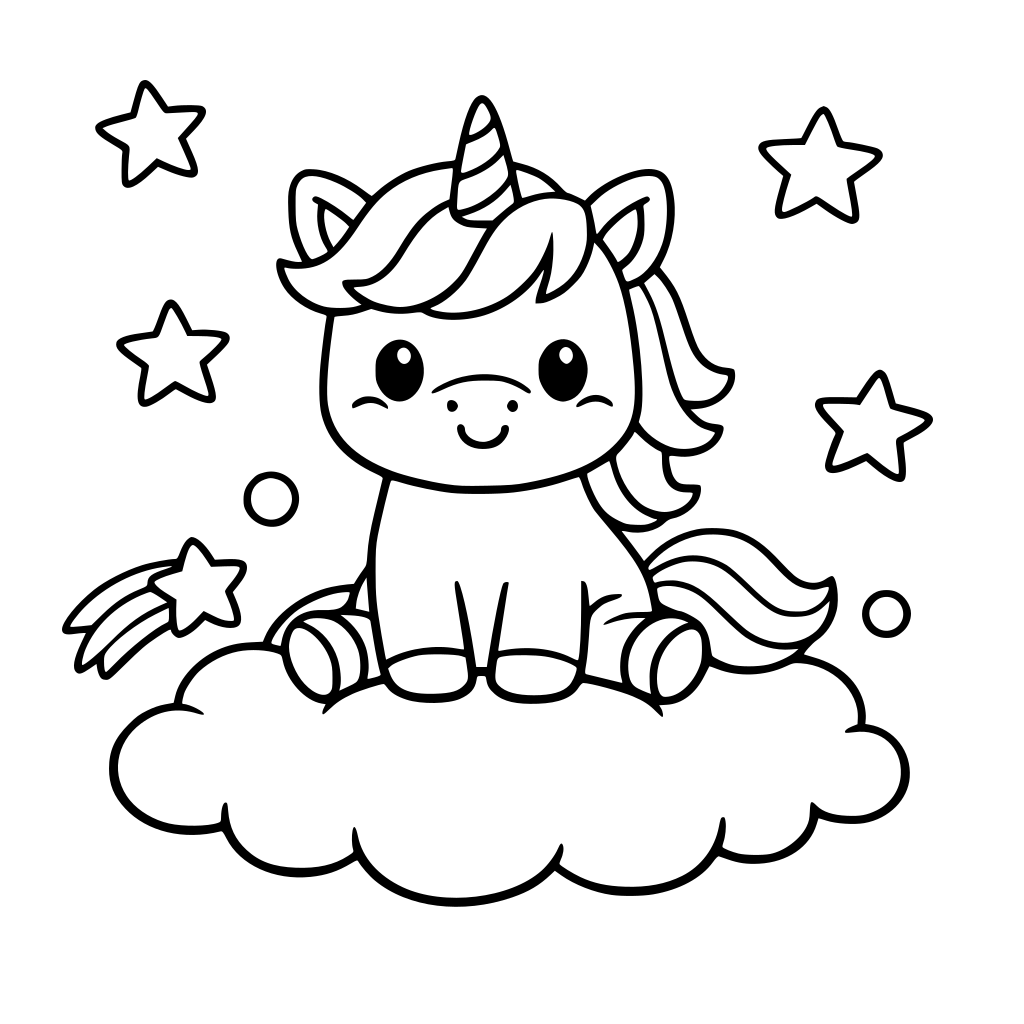 Easy to color children's coloring book