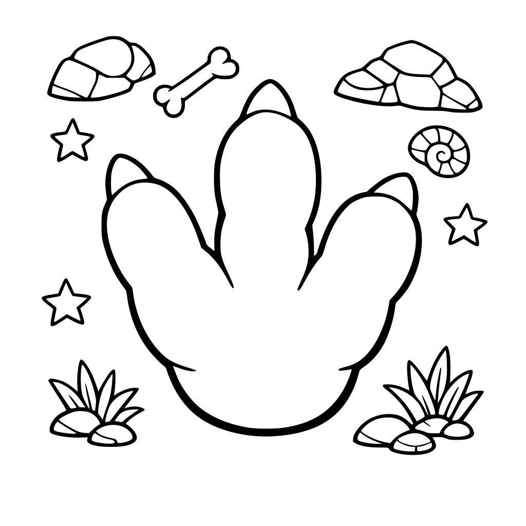 a dinosaur footprint