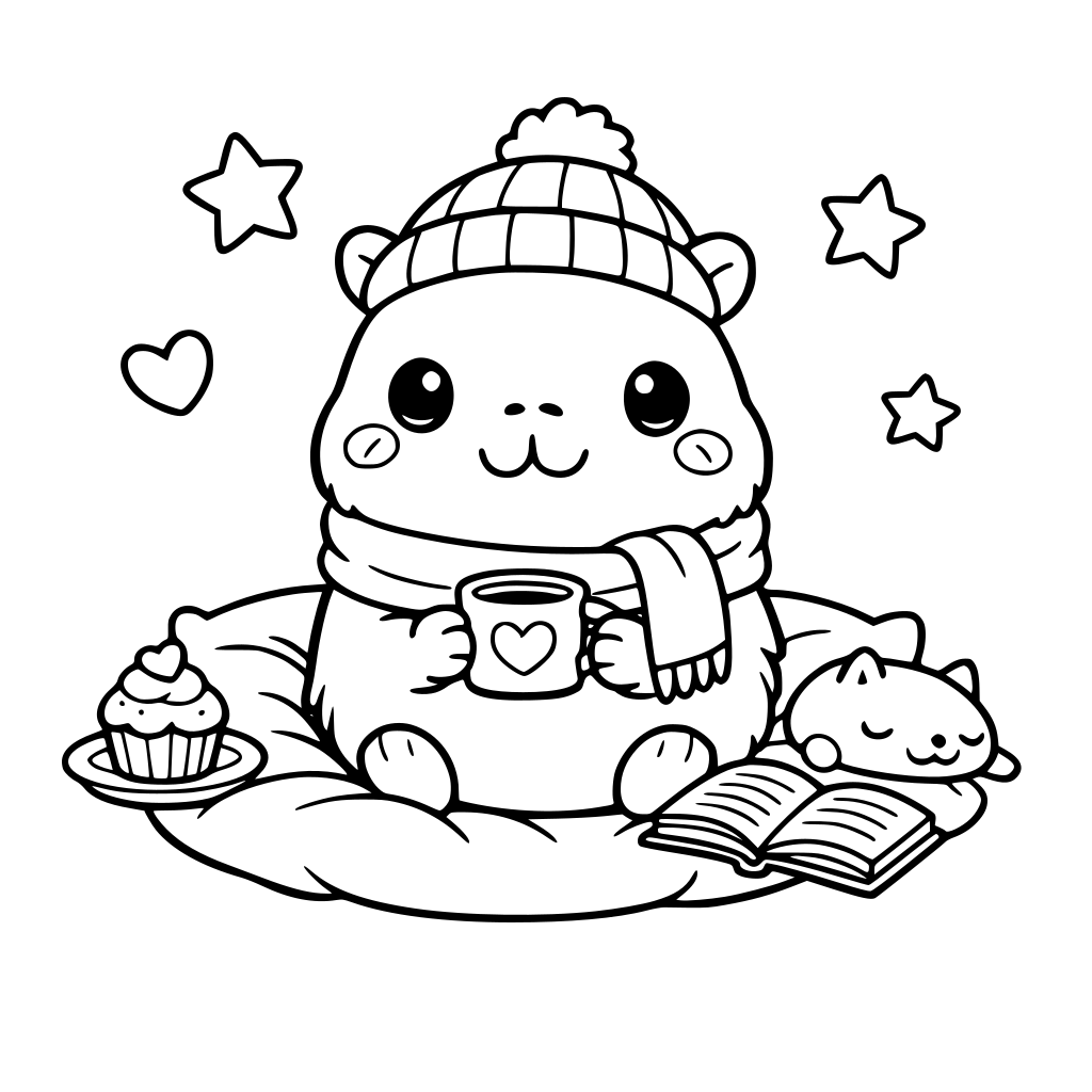 Capybara cute et minion et kawaii et cozy