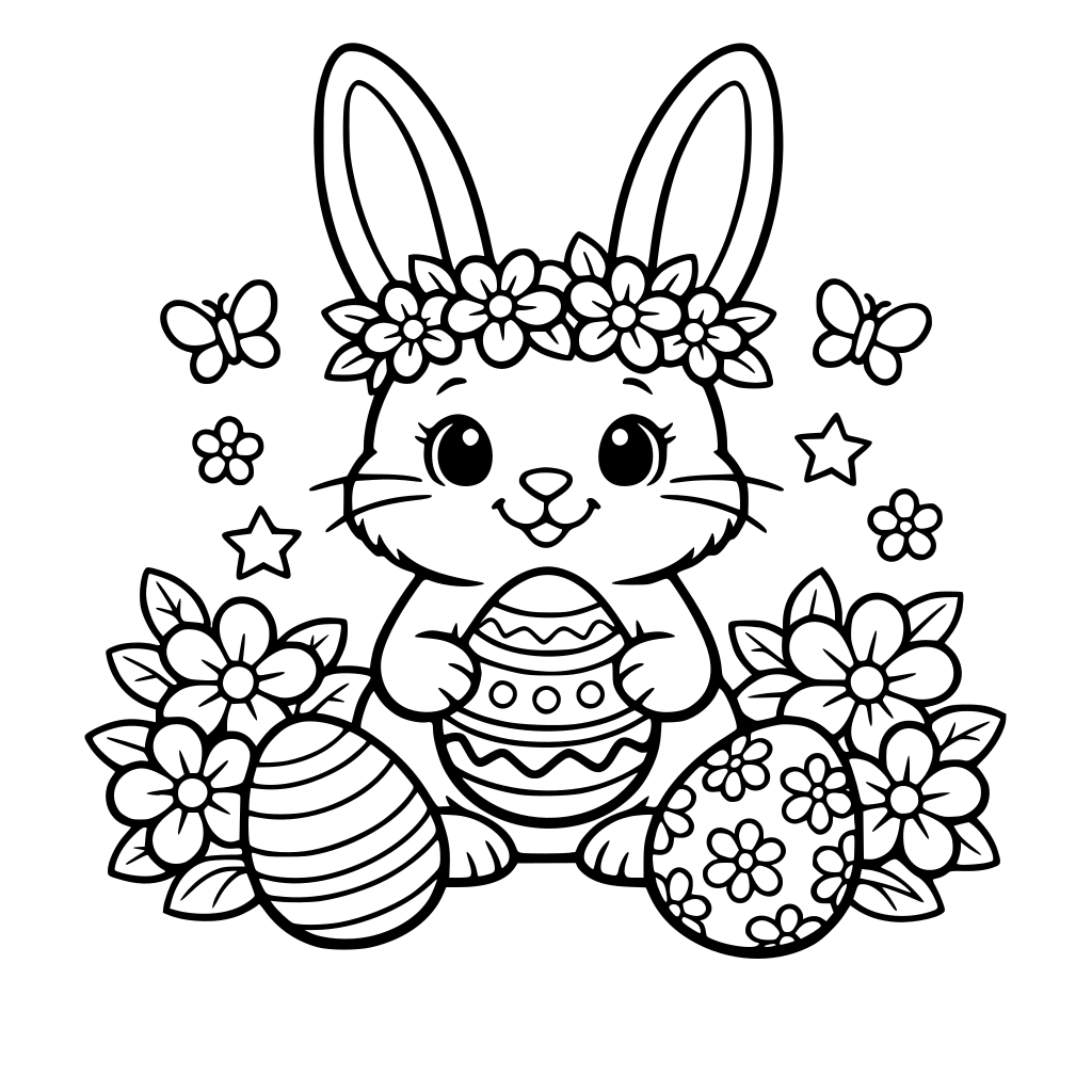 flowery easter bunny