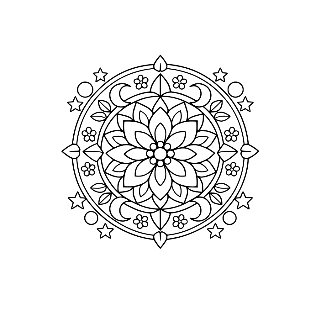 Simple Mandala Large Spaces