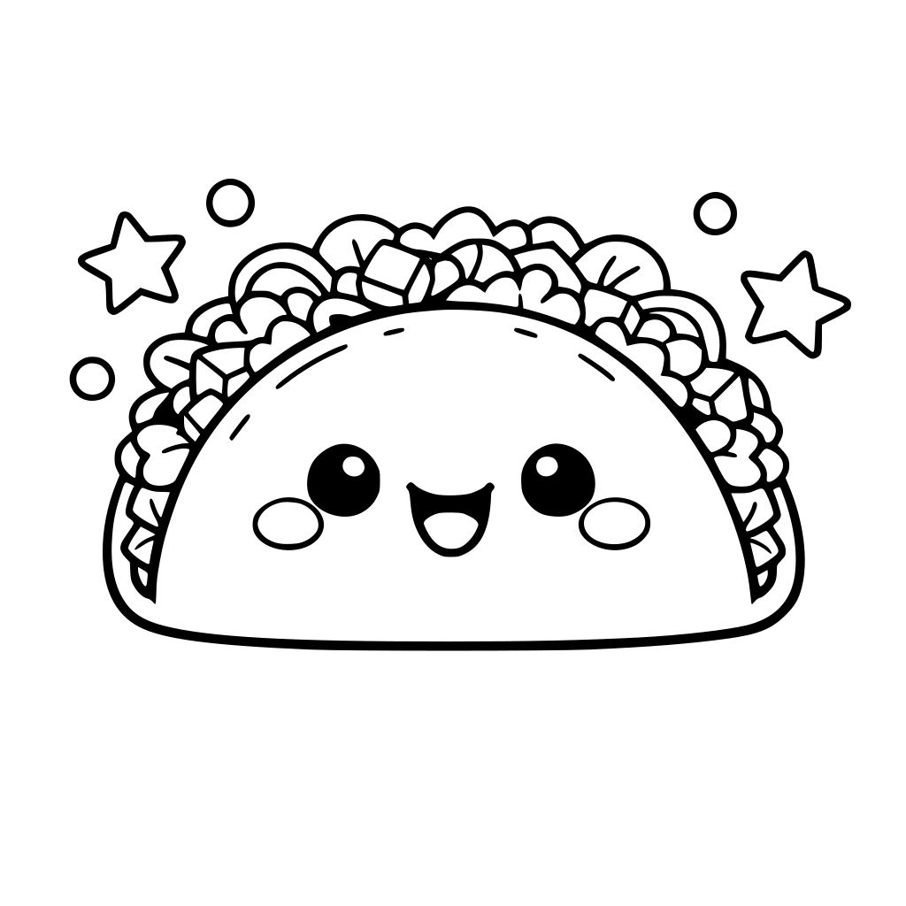 Kawaii taco, happy with fillings