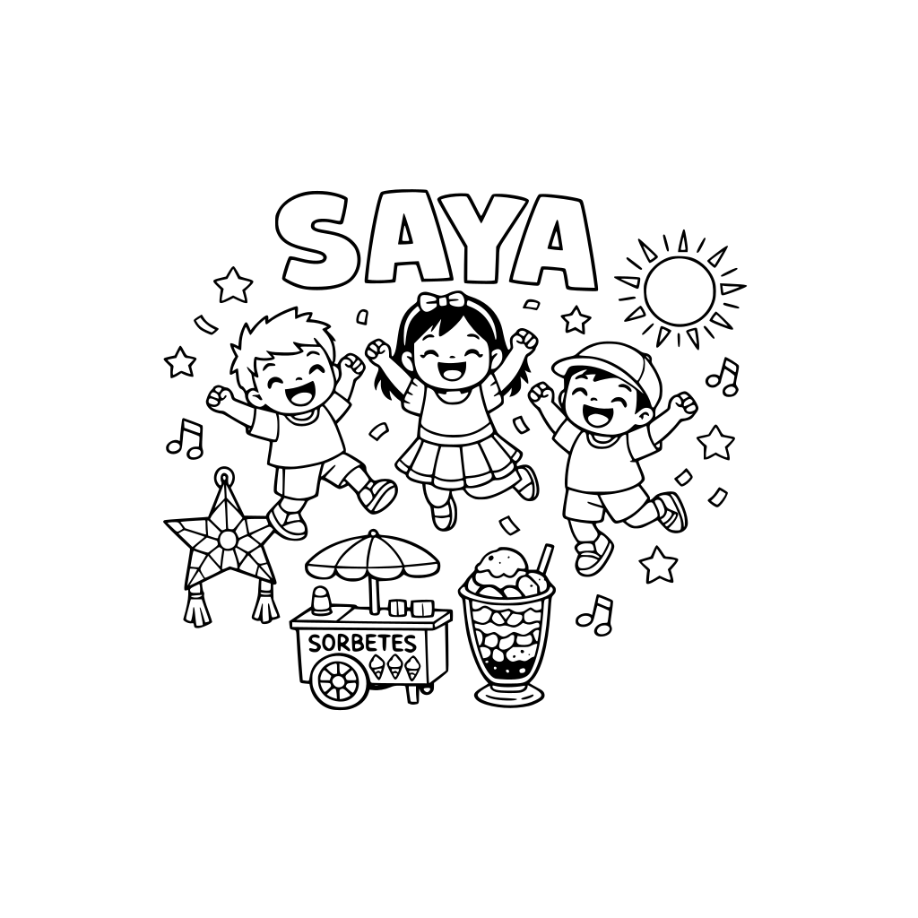 A coloring book based on popular Filipino words