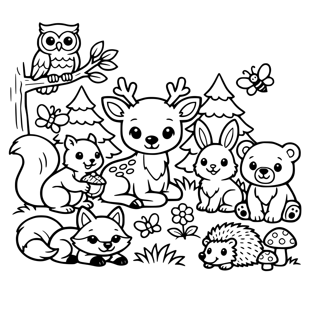 Animalas in the forest