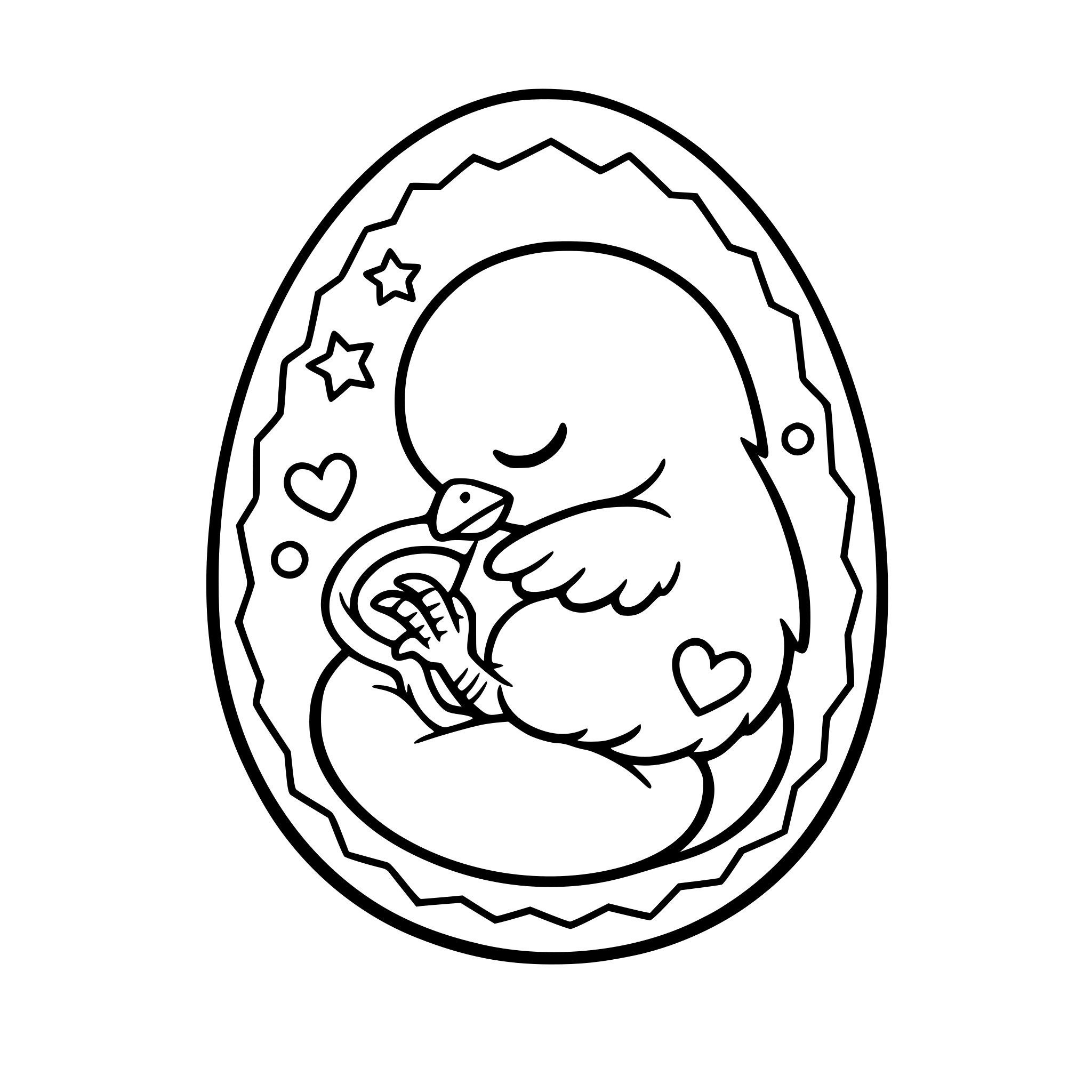 chick embryo inside egg