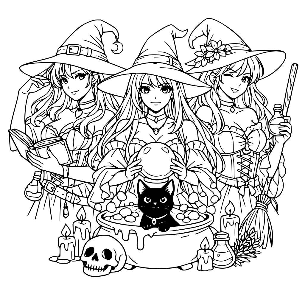 brujas para 30 años realista manga