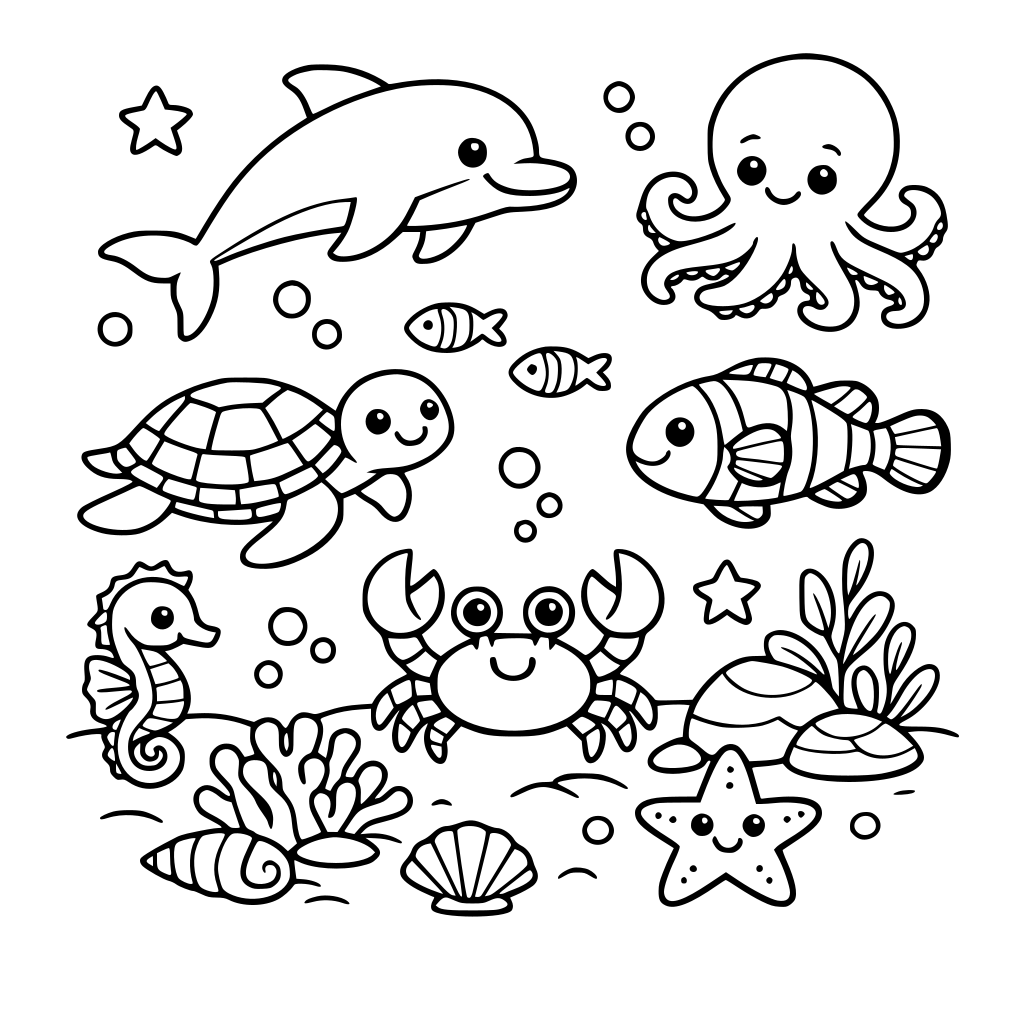 podmorský svet a zvieratká