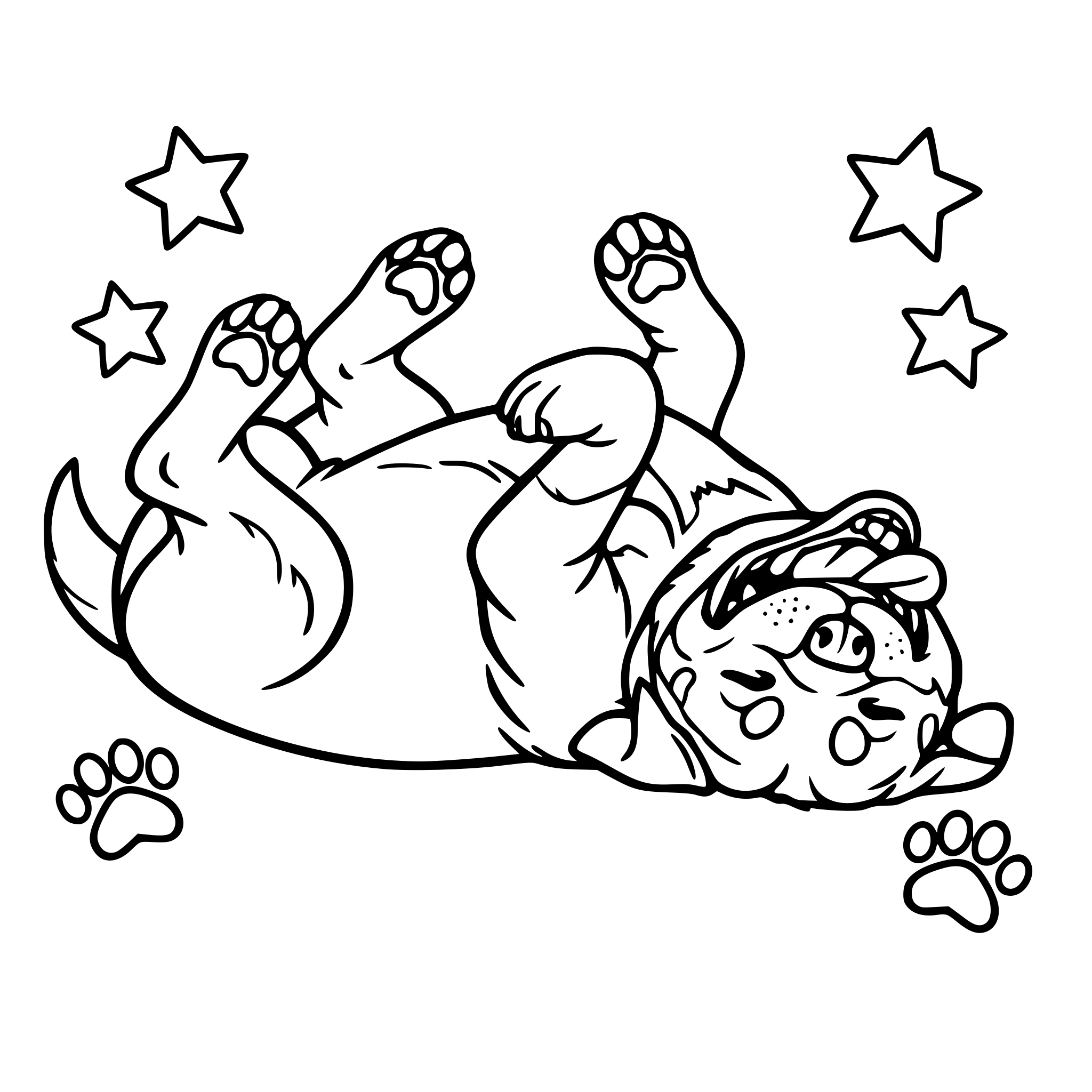 Rottweiler rolling on its back