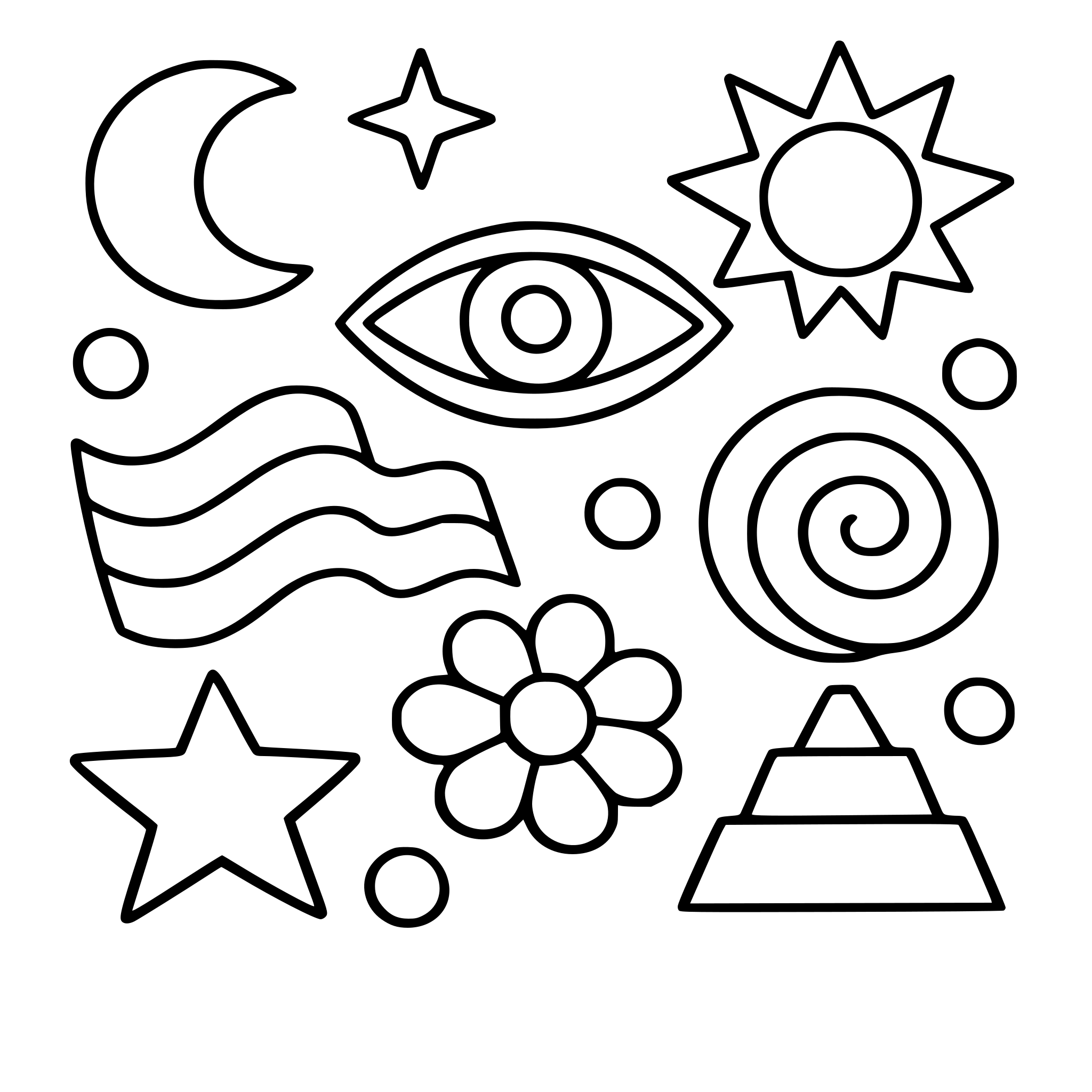 abstract shapes for coloring book