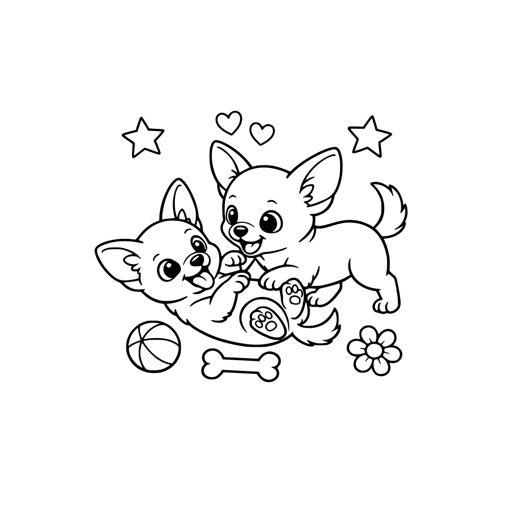 Cute playing chihuahua puppies