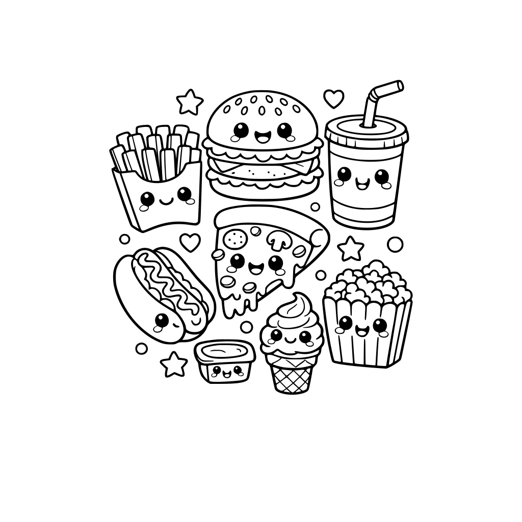 kawaii fast food items