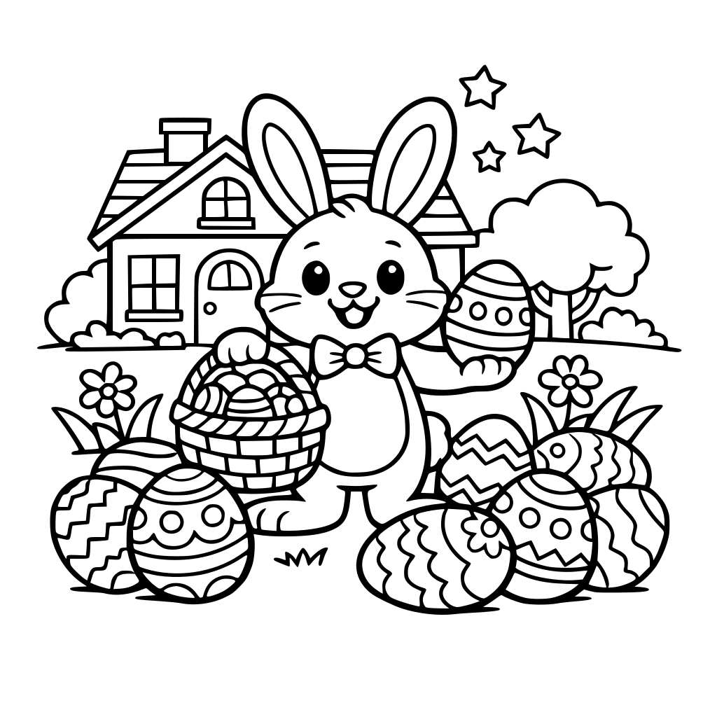 easter Bunny use brand kit family house easter eggs