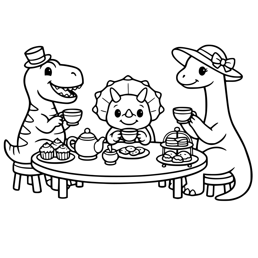 dinosaur tea party