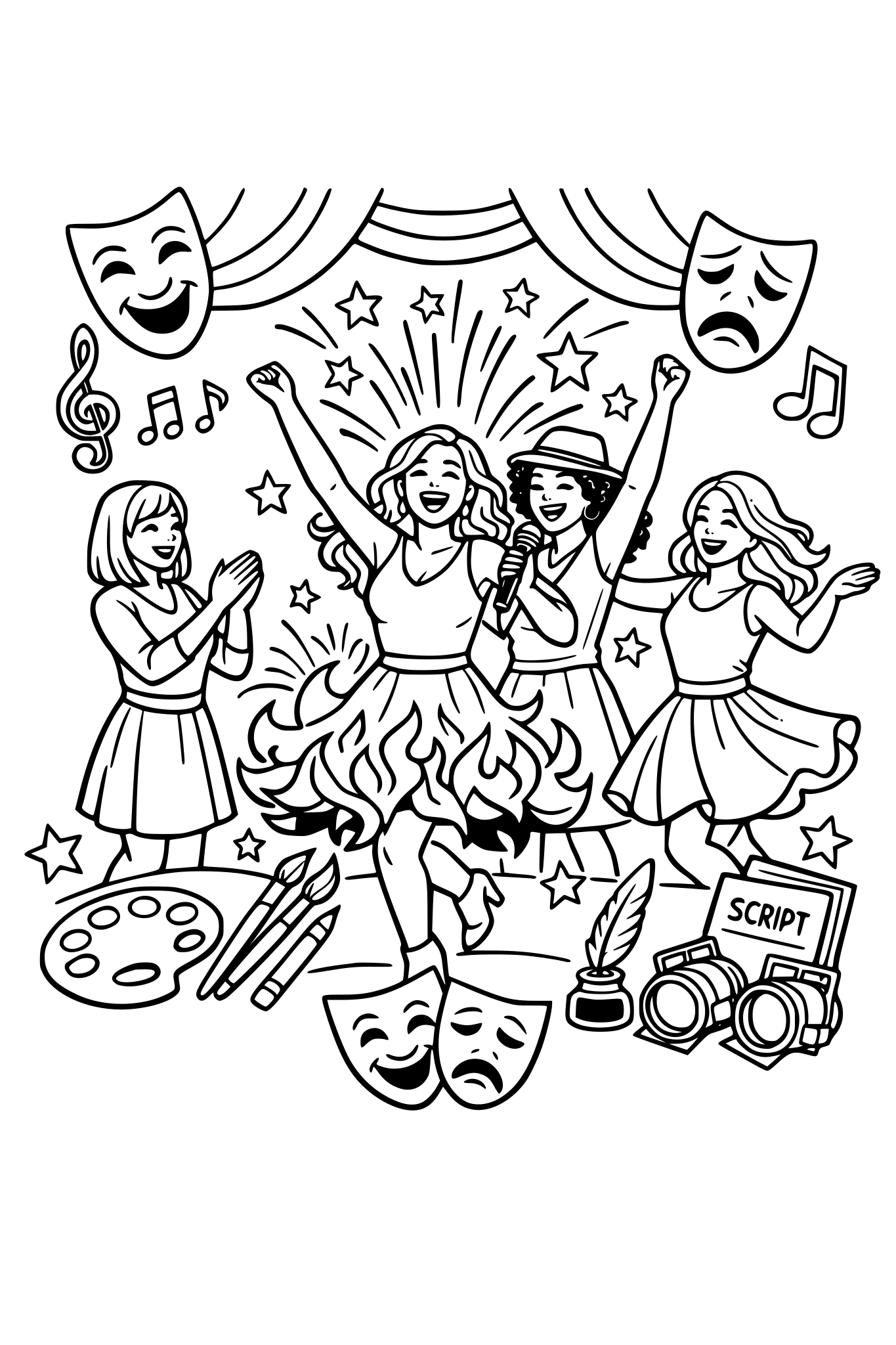 women in theatre celebrate! Skirts afire. creativity inspires me