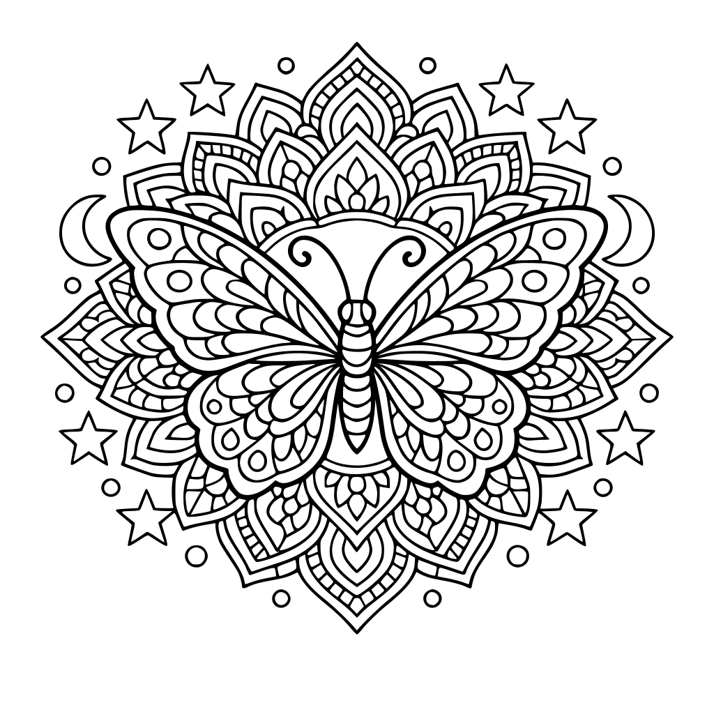 Motýl mandala