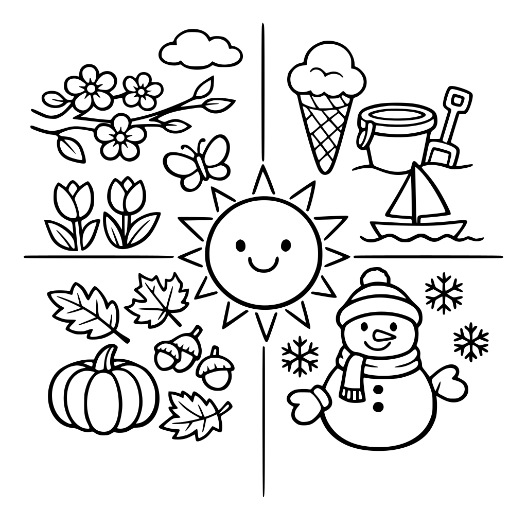 JE VEUX UN LIVRE DE COLORIAGE SUR LES SAISON DE L ANNée