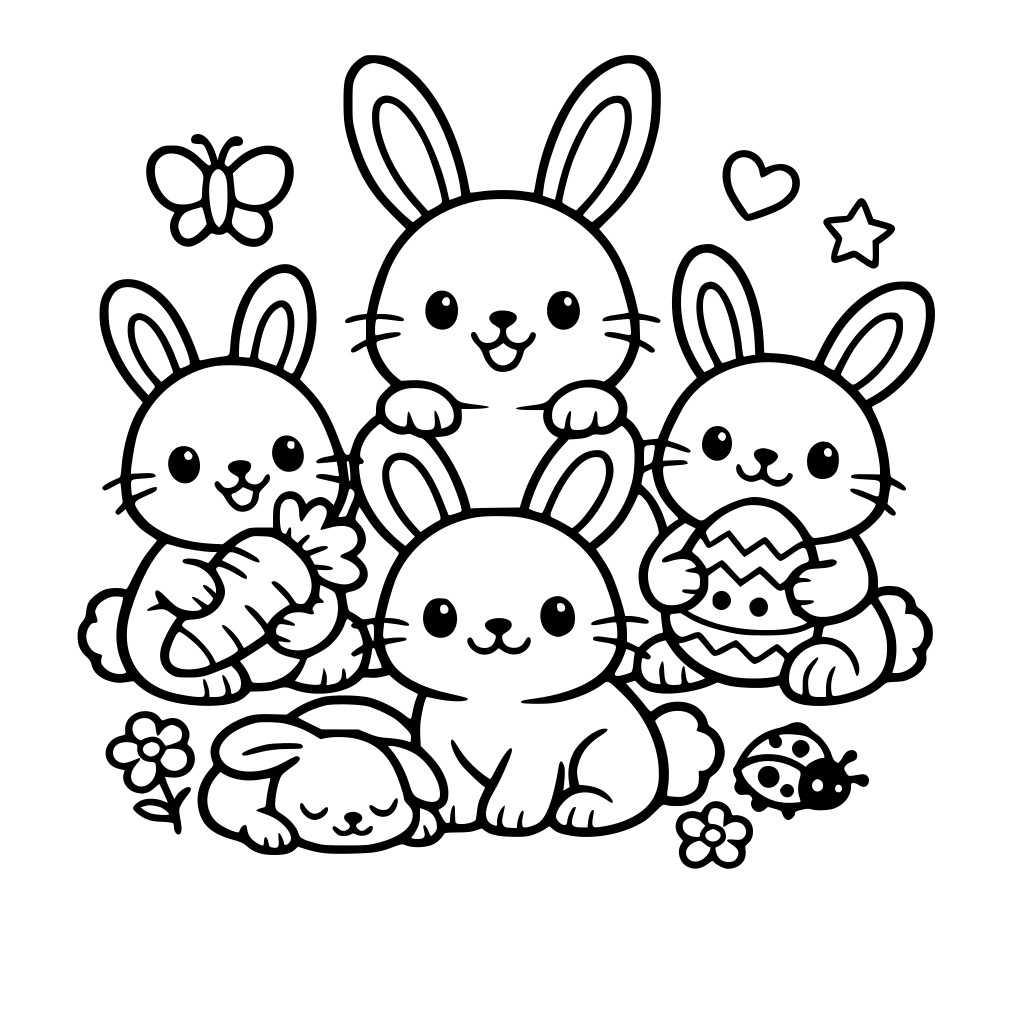 A bunch of bunnies for kids