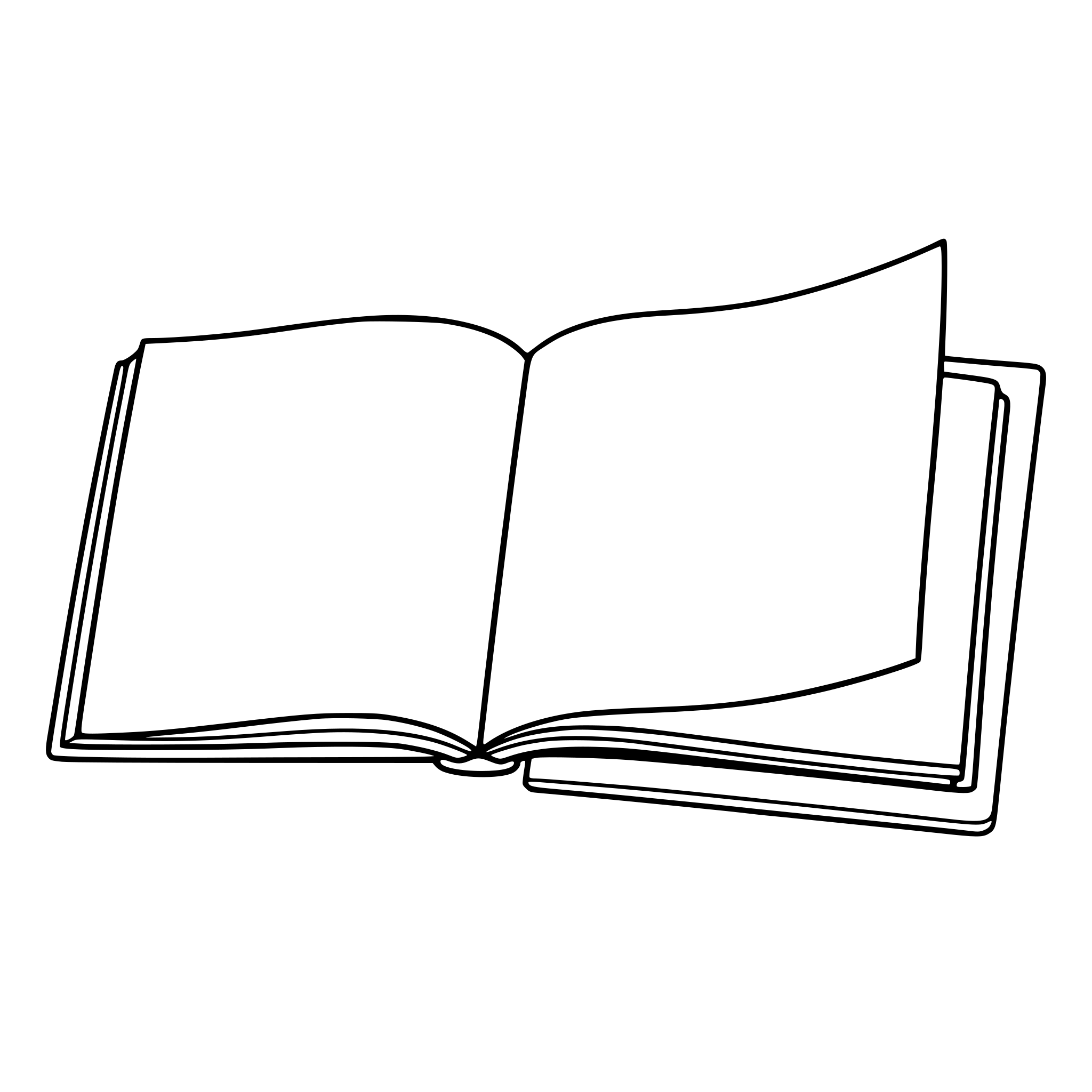 otwarta książka o proporcjach kw. w której pod pierwszą kartkę która jest po prawej stronie jest podłożona podkładka zapobiegającą przebijaniu się markerów na kolejną stronę