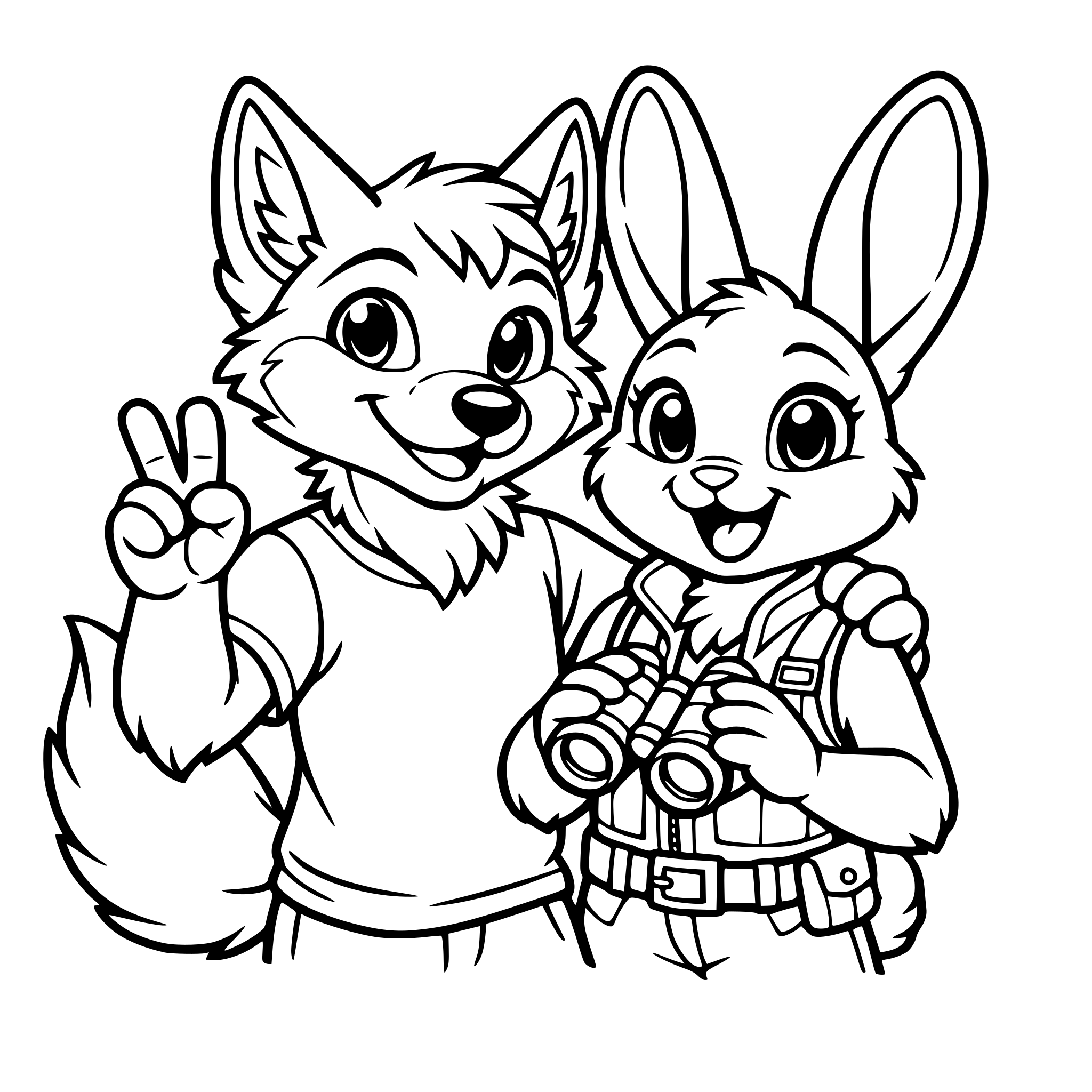SFW blank furry coloring book
