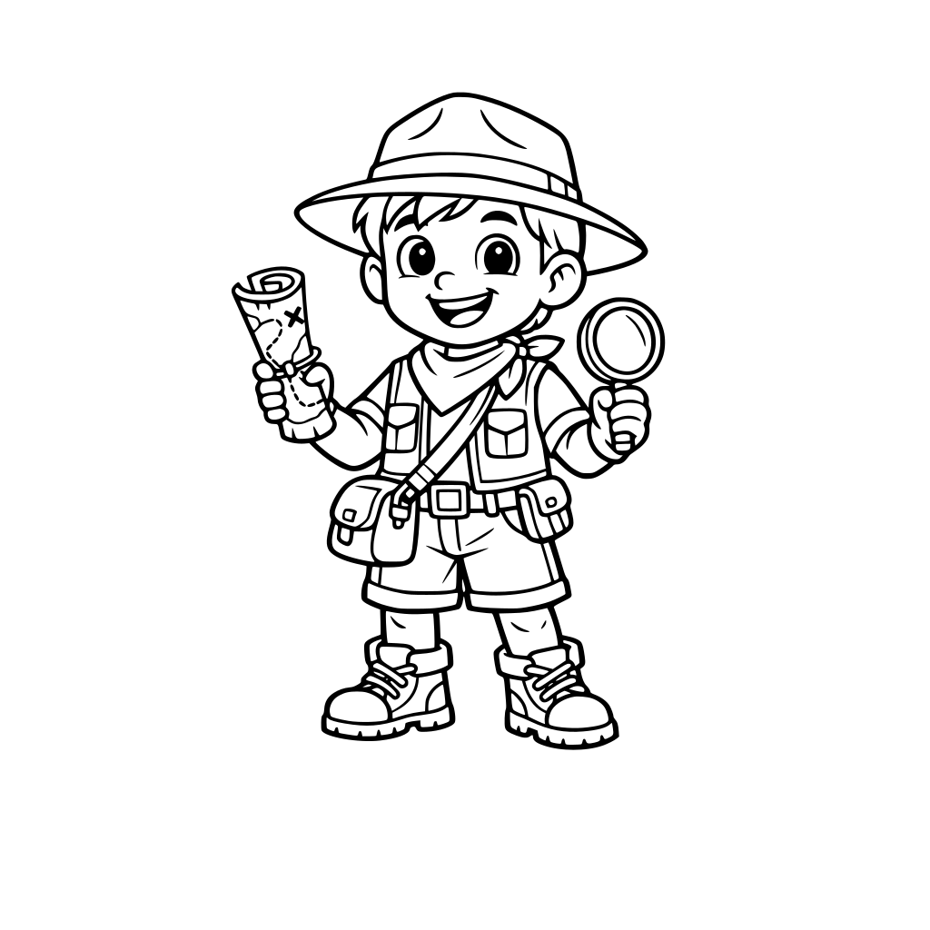 coloring page of character