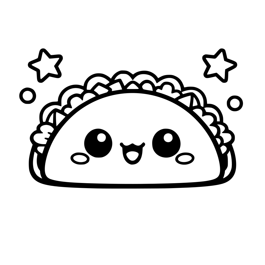 bold kawaii taco
