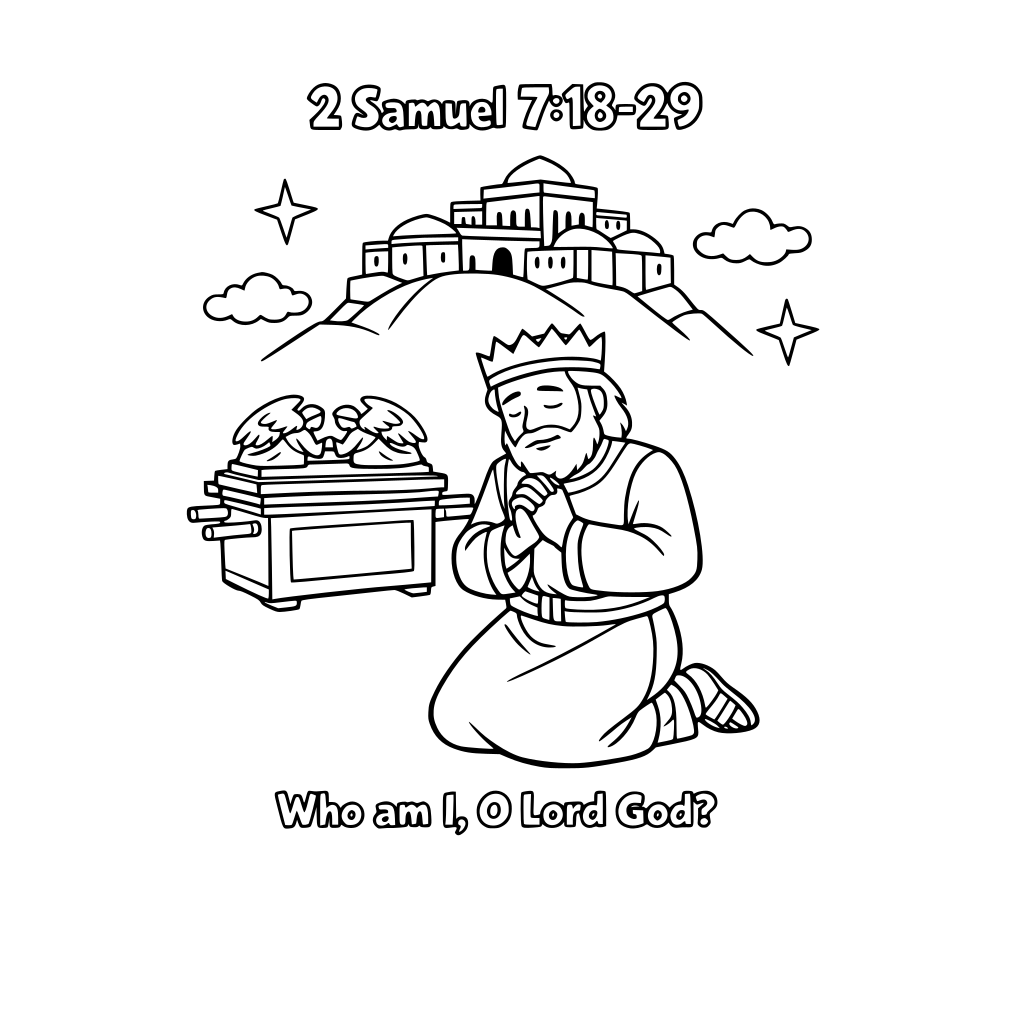 2 samuel 7:18-29 kids coloring page