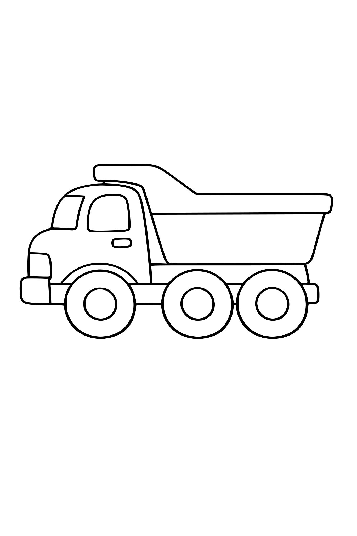 Big toy truck with wheels, very simple, toddlers friendly