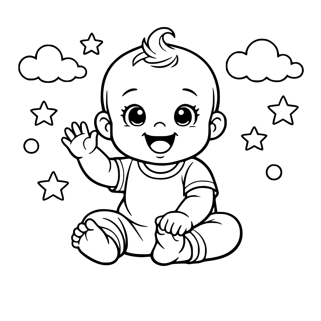 A baby happy beautiful