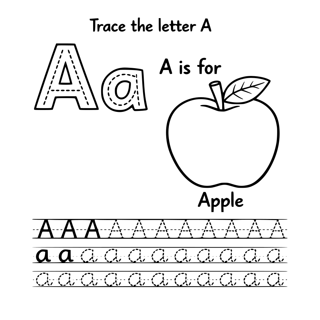 Create 20 alphabet tracing worksheets. Generate ONE PAGE at a time. Wait for me to say "Next" before creating the next page.